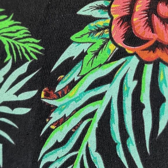 Neff x Disney Mickey Face Tropical Graphic Black Tee - Picture 7 of 10